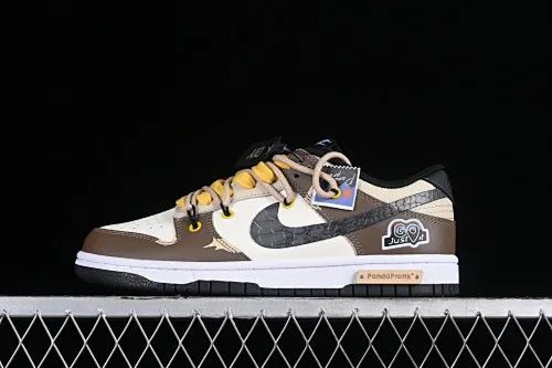 All Categories Nk SB Dunk Series Nk SB Dunk Low Low-top Sneakers Nk Dunk Low Panda Prank Jungle Crossing Overcoming Troubles Black Mamba Snake Print SB Strap Low-top Casual Sneakers DV0831-002